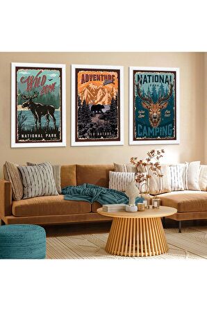 Motif 100 X 50 Cm Saatli Kanvas Tablo