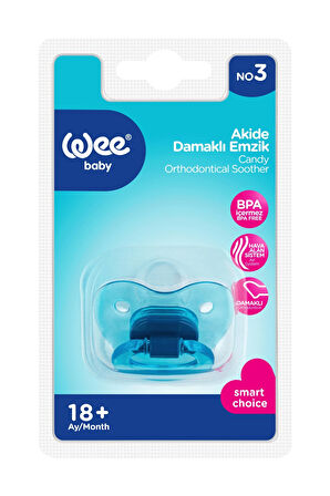 Wee Baby Akide Damaklı Emzik No:3 - Mavi