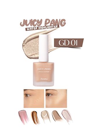 Şampanya Tonlu Likit Aydınlatıcı –Parlak Görünüm Sunan Apieu Juicy Pang Highlighter Champaigne(GD01)