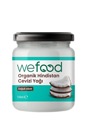 Wefood Organik Hindistan Cevizi Yağı 150 ml (Soğuk Sıkım)