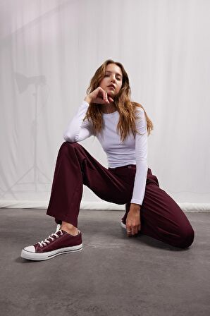 DeFacto Wide Leg Klasik Kumaş Pantolon Geniş Bol Paça Çift Cepli Yüksek Bel Standart Boy Basic Düz D4360AX25SPBR455