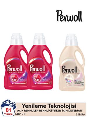 Yenileme Renkliler 2x 1.485 ml 27 Yıkama & Beyazlar x1 1.485 ml 27 Yıkama 3'lü Set (81 Yıkama)
