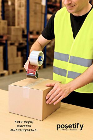 45mm x 100 Metre Koli Bandı | Güçlü Yapışkanlı Şeffaf Paketleme Bandı | 48’li Set
