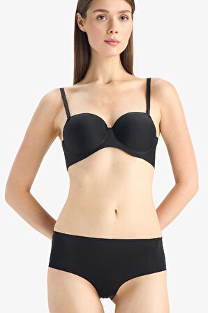 DeFacto Push Up Micro Dolgulu Push Up Straplez Sütyen-Fall in Love C1526AX25SPBK81