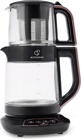 Karaca Çaysever 3 In 1 Konuşan Cam Çay Makinesi Su Isıtıcı Ve Mama Suyu Hazırlama 1700w Rosegold