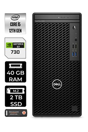 DELL OPTİPLEX i5 12500 40GB RAM 2TB SSD GT730/4GB W11PRO N010O3000MTAC MASAÜSTÜ PC & PER4 BELLEK