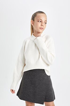 DeFacto Kız Çocuk Antrasit Basic Düz Şort Etek A7172A824WNAR84