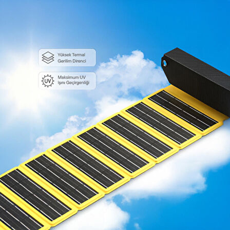 Shargeek 140 Power Bank Uyumlu 20W Katlanabilir Güneş Paneli - Siyah