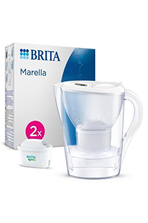 BRITA Marella XL 2x Maxtra Pro All-In-1 Filtreli Su Arıtma Sürahisi - Beyaz