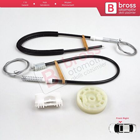 Peugeot 106 MK1 MK2 1A 1C 1S 1991-2005 5-Kapı 9222G9 İçin Ön Sağ Kapı Cam Kriko Tamir Seti