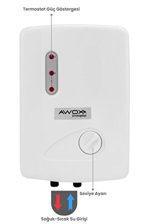 Awox Termoplus 7000w 7 Emniyetli Termostatlı Elektrikli Mutfak Banyo Şofbeni