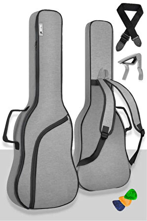 Midex ELC-40PAK Case Elektro Gitar Çantası Gigbag Su Geçirmez Kalın Kılıf (Çanta Askı Capo)