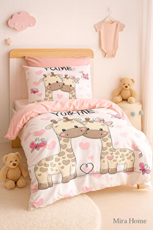 Yenidoğan Kız Bebek Nevresim Takımı %100 Pamuklu