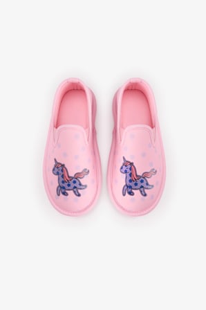 Kız Çocuk Pembe Loving Unicorn Dokulu Patik