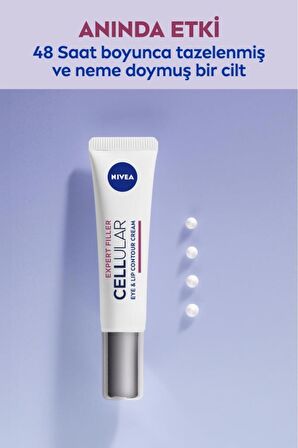 Nivea Cellular Expert Filler Sıkılaştıcı Göz Kremi 15ml, Çizgi Görünümü Azaltıcı, Kolajen, Nemlendirici