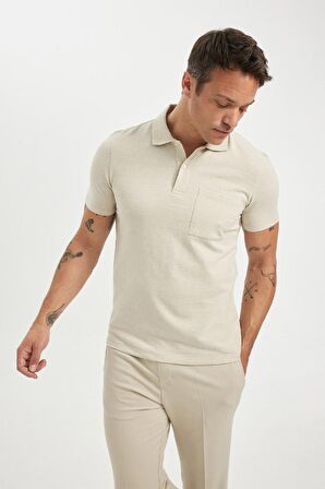 DeFacto Slim Fit Kısa Kollu Polo Tişört D0031AX24SMBG754