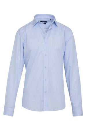 Mavi Desenli Modern Fit Pamuklu Gömlek | S