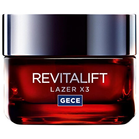 L'Oréal Paris Revitalift Lazer X3 Yoğun Yaşlanma Karşıtı Gece Bakım Kremi