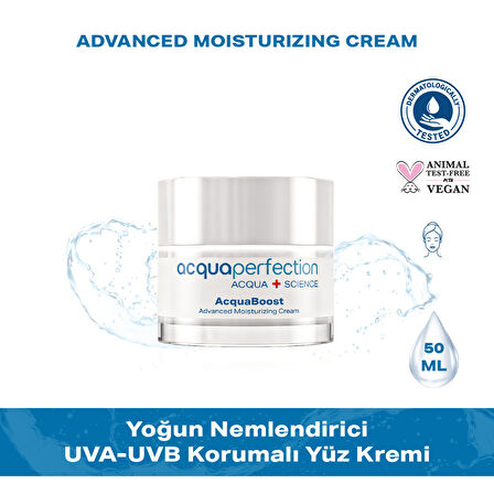 AcquaBoost Yoğun Nemlendirici & UVA-UVB Korumalı Yüz Kremi 50 ml