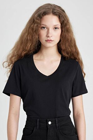 DeFacto Regular Fit Kısa Kollu Hamile Tişört N1670AZ24SPBK81