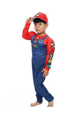 Süper Mario Kaslı Çocuk Kostümü