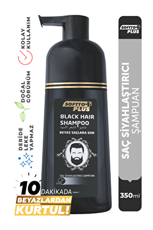 Softto Plus Black Hair Doğal Görünümlü Boya Şampuan 350 ml