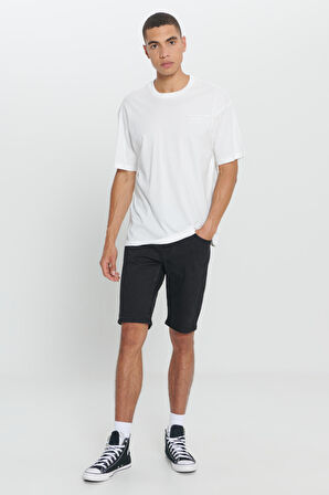 Loose Fit Bol Kesim %100 Pamuk Baskılı Bisiklet Yaka Tişört