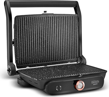 Karaca Gastro Grill Glass Premium Tost Makinesi Black Copper 2400 W
