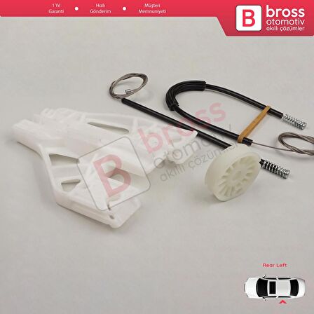 Citroen C5 MK2 MK3 RC RD RW 2007-2018 4/5 Kapı 9221EQ İçin Elektrikli Ön Sol Cam Kriko Tamir Seti