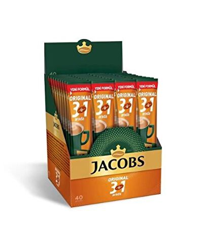 Jacobs 3'ü 1 Arada Sade 16 gr 40'lı Paket 