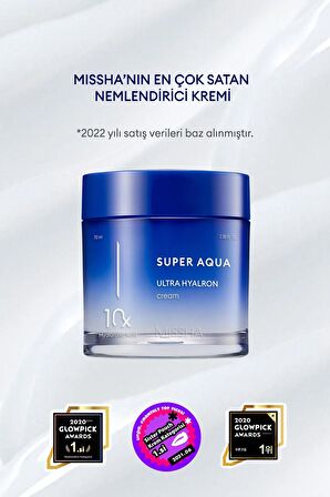 Missha Super Aqua Tüm Cilt Tipleri İçin Su Bazlı Yağsız Nemlendirici Yüz Bakım Kremi 70 ml