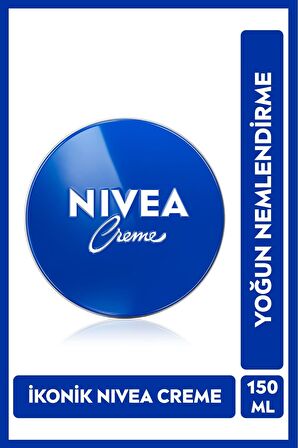 NIVEA Creme 150ml, Bakım Yapan Koruma, Uzun Süreli Yoğun Nemlendirici, El Yüz Ve Vücut, Yumuşak Cilt Hissi