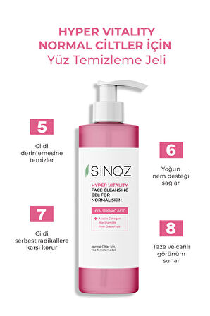 Sinoz Normal Ciltler için Yüz Temizleme Jeli 400ML