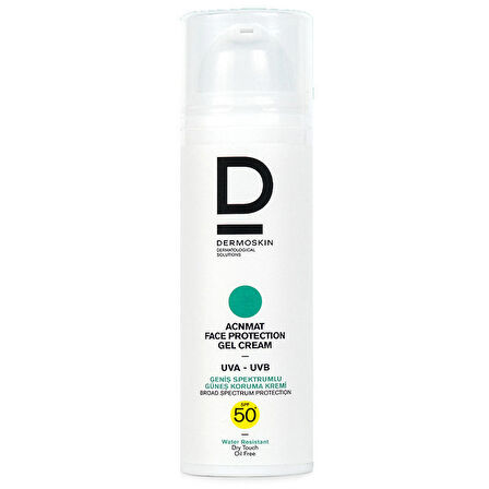 Dermoskin Acne Mat 50+ Faktör Nemlendirici Yağlı Ciltler İçin Renksiz Yüz Güneş Koruyucu Krem 50 ml