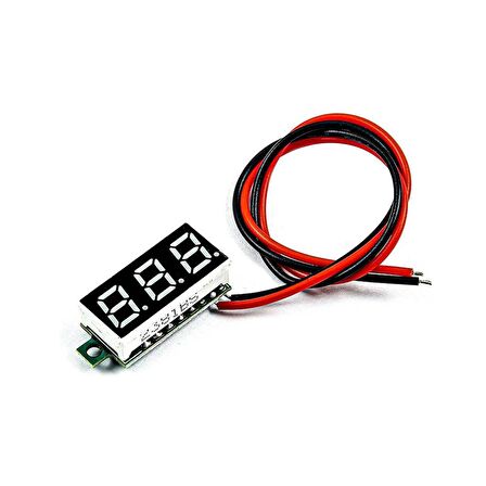 0.28 inç 3.5-30V İki Kablolu DC Mavi Voltmetre