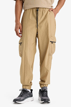 DeFactoFit Oversize Geniş Kalıp Kargo Cepli Sporcu Dokuma Pantolon C1528AX24SMBG315