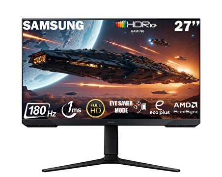 SAMSUNG LS27DG302EUXUF 27" Odyssey G3 1 Ms 180 Hz FHD (HDMI+DP) Pivot Gaming Monitör
