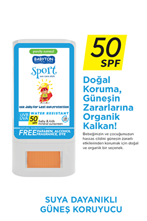 Babyton Suya Dayanıklı Doğal Güneş Stick SPF 50 20 gr