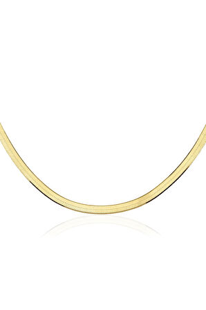 14 Ayar Altın İtalyan Ezme Kolye Zincir 4,30 mm