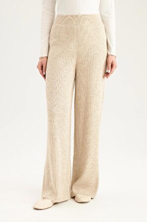 DeFacto Relax Fit Triko Pantolon Geniş Bol Paça Basic Düz Esnek Belli E2940AX24WNER13