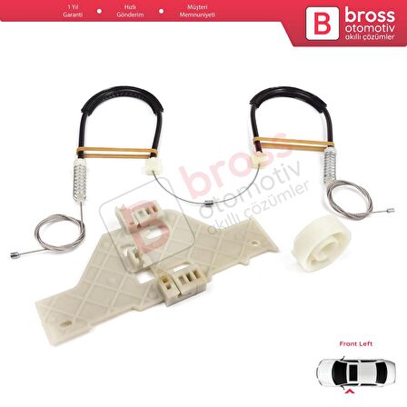 Citroen C4 MK1 LC LR 2004-2014 4/5 Kapı 9221V1 İçin Elektrikli Ön Sol Cam Kriko Tamir Seti