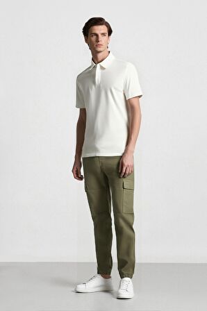 DeFacto Jogger Gabardin Pantolon Beli Lastikli Kargo Cepli Lastikli Paça E1037AX24WNGN425