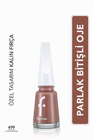 Flormar Klasik Parlak Bitişli Yüksek Pigmentli Oje - Nail Enamel -499 Is Thıs Paradıse New- 8682536036320