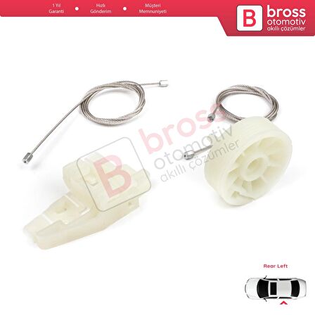 Renault Scenic MK2 2003-2009 4/5 Kapı 8200118856 İçin Elektrikli Arka Sol Kapı Cam Kriko Tamir Seti