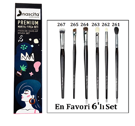 Nascita Premıum NasBrushSet110 Makyaj Fırça Seti 6'lı 