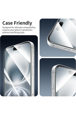 3 ADET iPhone 17 / iPhone 17 Pro Uyumlu Temperli Cam Ekran Koruyucu Kırılmaz Cam (3 ADET)