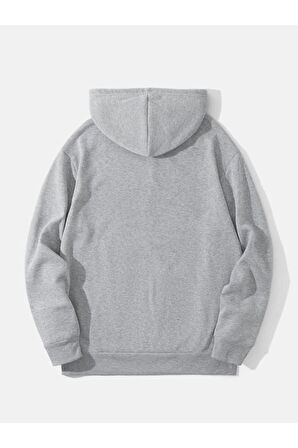 Unisex New Moment Baskılı Oversize Kapşonlu Sweatshirt