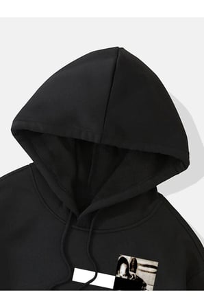 Unisex New Moment Baskılı Oversize Kapşonlu Sweatshirt