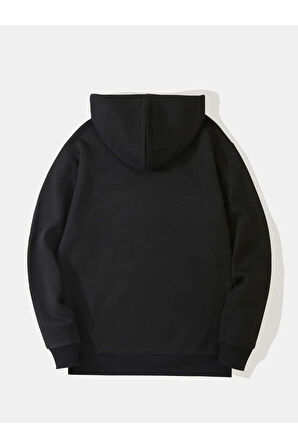 Unisex New Moment Baskılı Oversize Kapşonlu Sweatshirt