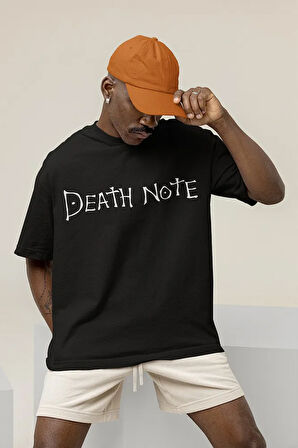 Anime Dizi Death Note Baskılı Unisex Oversize Tişört